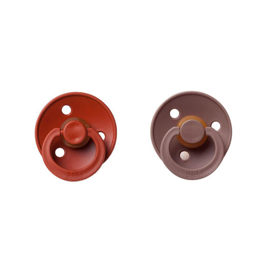 rust red and brown chestnut  bibs baby pacifier soother
