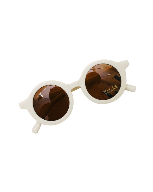 Retro Round Sunglasses | Cream