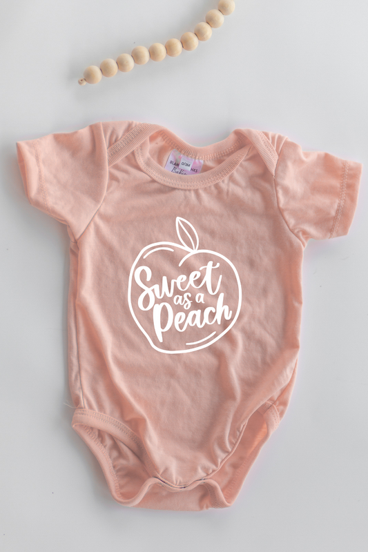 sweet as a peach baby one-piece
