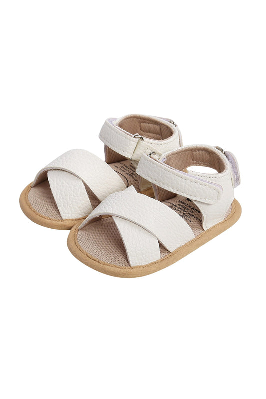 white strap baby sandals for summer