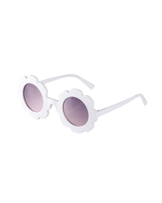 retro white flower toddler sunglasses